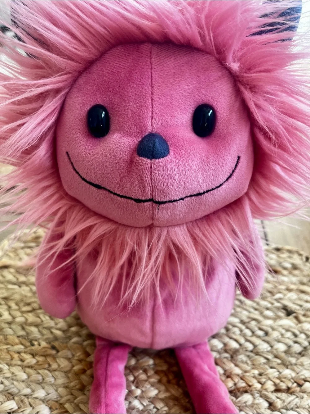 Jellycat Jinx Monster (Retired) featuring a bright pink fuzzy mane; 16.5 “ NWT